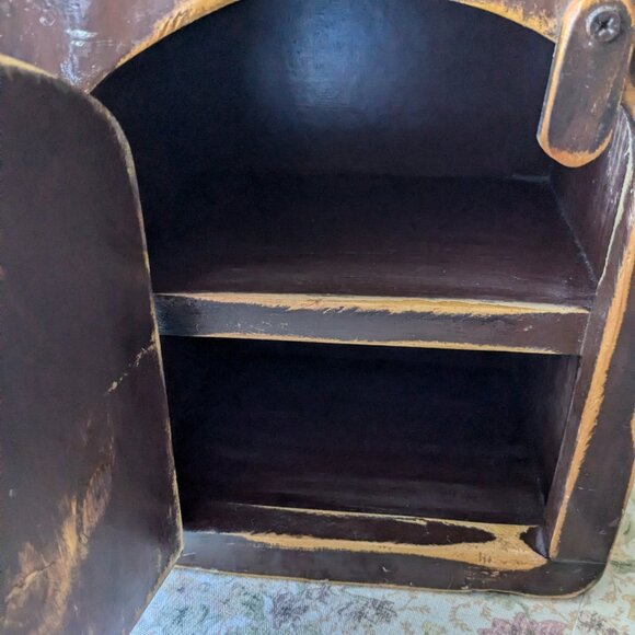 Original Art by Sylvia Wilson - Signed and Dated - OOAK - Small Wood Cabinet - Picture 5 of 11